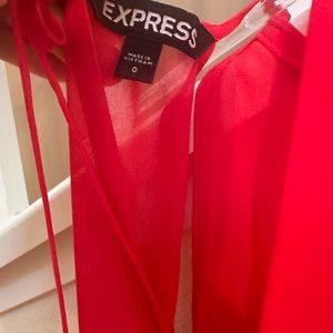 Two color red and white beautiful maxi dress.